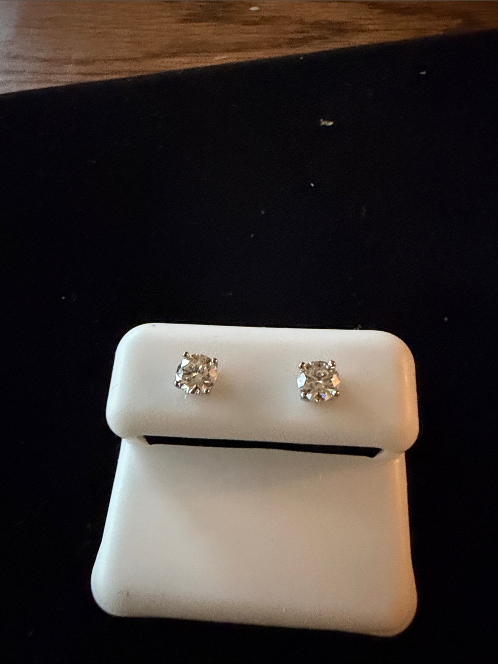Moissanite Clear Crystal Stud Earrings - Women Jewelry